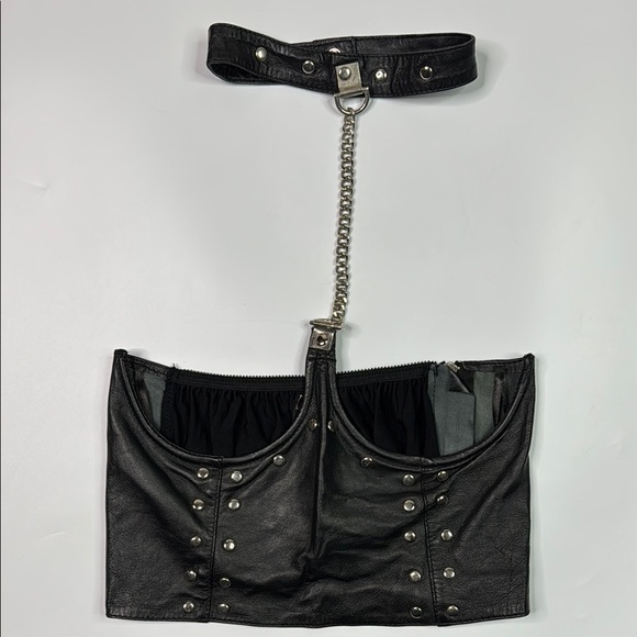 Elegant Moments Leather Lingerie Open Cup Top Size 3X - Picture 1 of 10
